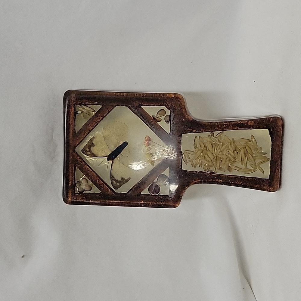 Vintage 1970' Retro Acrylic Lucite Spoon Rest